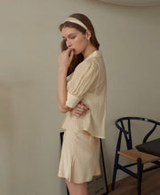 Load image into Gallery viewer, French Style Elegant Jacket Collar Top
