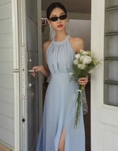 Load image into Gallery viewer, Halter Neck Sleeveless Backless Flowy Long Dress
