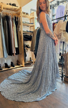 Load image into Gallery viewer, Elegant French Style Stitching Lacy Hollow V-Back Trailing Bridal Dress (Copy)
