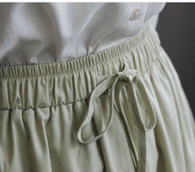 Load image into Gallery viewer, COTTON ELASTICATED-DRAWSTRING MIDI SKIRT
