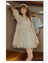 Load image into Gallery viewer, Micro-Transparent Muscle Beautiful Back Strap Short Dress (
