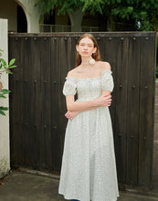 Load image into Gallery viewer, Puffy Sleeve Lotus Leaf Flora Long Dress
