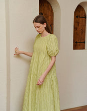 Load image into Gallery viewer, Beautiful Back Tie Rope Three-Dimensional Embossed Dress

