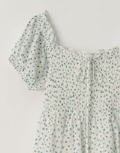 Load image into Gallery viewer, Puffy Sleeve Lotus Leaf Flora Long Dress
