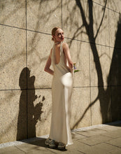 Load image into Gallery viewer, Glossy Beautiful Back Thin Straps Long Dress
