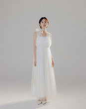 Load image into Gallery viewer, V-neck Outer Cover Dress With Transparent Ruffles Design
