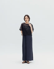 Load image into Gallery viewer, Flat Collar Fine Pleated Thin Shoulder Strap Long Dress
