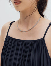 Load image into Gallery viewer, Flat Collar Fine Pleated Thin Shoulder Strap Long Dress
