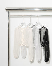 Load image into Gallery viewer, Elegant Two Ways Sheer Crop Cardigan
