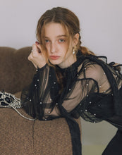 Load image into Gallery viewer, Elegant Two Ways Sheer Crop Cardigan
