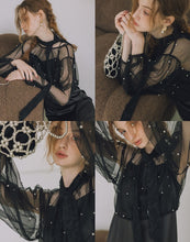 Load image into Gallery viewer, Elegant Two Ways Sheer Crop Cardigan
