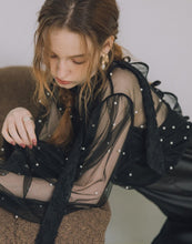 Load image into Gallery viewer, Elegant Two Ways Sheer Crop Cardigan
