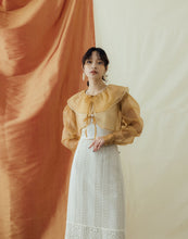Load image into Gallery viewer, Large Collar Transparent Skin Outer Cover Top

