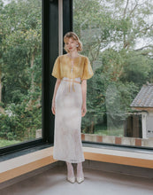 Load image into Gallery viewer, Puff Sleeve Drawstring Crop Cover Top
