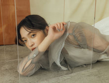 Load image into Gallery viewer, Large Collar Transparent Skin Outer Cover Top
