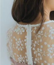 Load image into Gallery viewer, Elegant lace translucent stitching dress
