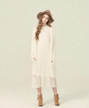 Load image into Gallery viewer, French Elegant Ruffle Lace Long Dress
