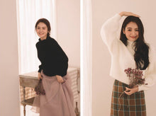 Load image into Gallery viewer, Soft Short Puff Sleeves Collar Sweater
