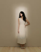 Load image into Gallery viewer, Back Buckle Cotton And Linen Tie Dress
