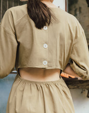 Load image into Gallery viewer, Back Buckle Puff Sleeve Dress

