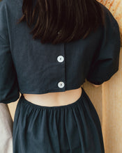 Load image into Gallery viewer, Back Buckle Puff Sleeve Dress
