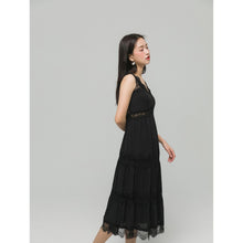 Load image into Gallery viewer, Temperament Stitching Beauty Back Dress
