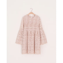 Load image into Gallery viewer, French Atmosphere LADY lotus Leaf Sleeve Lace Dress

