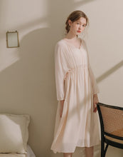 Load image into Gallery viewer, Side Straps Shrink Waist Long Dress
