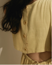 Load image into Gallery viewer, Back Buckle Cotton And Linen Tie Dress
