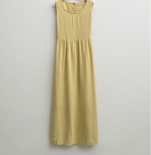 Load image into Gallery viewer, Back Buckle Cotton And Linen Tie Dress
