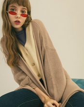 Load image into Gallery viewer, Soft Knit Puff Sleeve Long Cardigan With Belt
