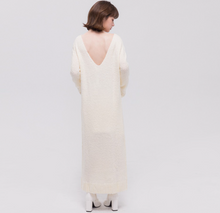 Load image into Gallery viewer, Open V-Neck Circle Knit Long Dress
