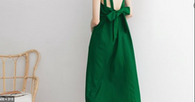 Load image into Gallery viewer, Midi Skirt With Beautiful Back Straps And Umbrella Shape
