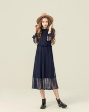 Load image into Gallery viewer, French Elegant Ruffle Lace Long Dress
