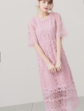 Load image into Gallery viewer, French Elegant Semi-Formal Lace Dress
