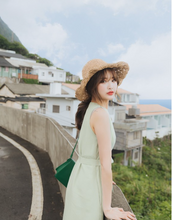 Load image into Gallery viewer, Plaid Tie Mermaid Skirt Dress
