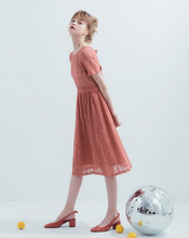 Load image into Gallery viewer, Beautiful and romantic basket empty lace back strap dress
