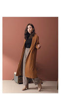 Load image into Gallery viewer, Thick Tie Long Coat Jacket
