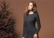 Load image into Gallery viewer, European Hot Style Slim And Beautiful Back Three-Dimensional Knitted Dress

