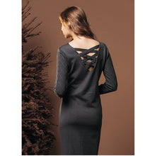 Load image into Gallery viewer, European Hot Style Slim And Beautiful Back Three-Dimensional Knitted Dress
