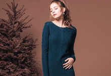 Load image into Gallery viewer, European Hot Style Slim And Beautiful Back Three-Dimensional Knitted Dress
