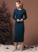 Load image into Gallery viewer, European Hot Style Slim And Beautiful Back Three-Dimensional Knitted Dress
