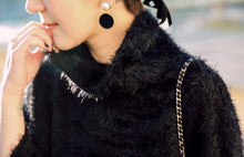 Load image into Gallery viewer, Winter Mohair High Neck Wide Sleeve Sweater
