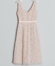 Load image into Gallery viewer, Spring Flower Embroidery Petal Long Dress

