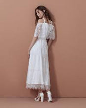 Load image into Gallery viewer, Off-The-Shoulder Layered Lace Formal Long Wedding Dress
