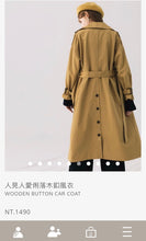 Load image into Gallery viewer, Sleek Wooden Button Trench Coat
