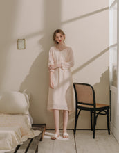 Load image into Gallery viewer, Side Straps Shrink Waist Long Dress
