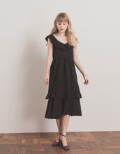 Load image into Gallery viewer, Romantic Little Sexy Lotus Leaf V-neck Tie Dress
