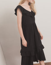Load image into Gallery viewer, Romantic Little Sexy Lotus Leaf V-neck Tie Dress

