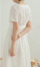 Load image into Gallery viewer, Temperament Elegant V-neck Pearl Button Short Sleeved Dress
